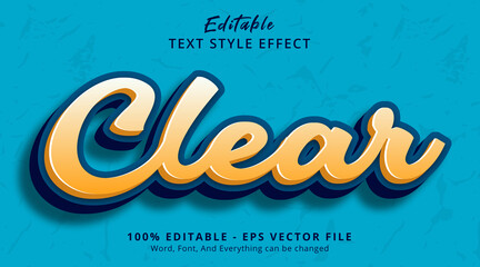Editable text effect, Clear text on headline color style effect