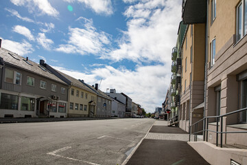 Street in Bodø city,Nordland county,scandinavia,Europe