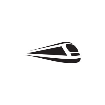 Railway train logo design template