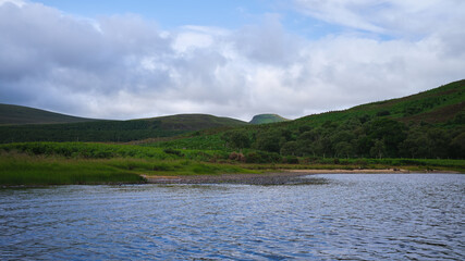 Ben Horn and Loch Brora in Sutherland in the Highlands