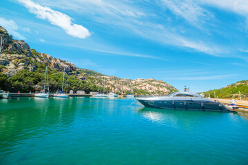Poltu Quatu harbor on a sunny day