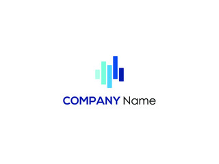 Business finance logo modern eye catching logo with blue color