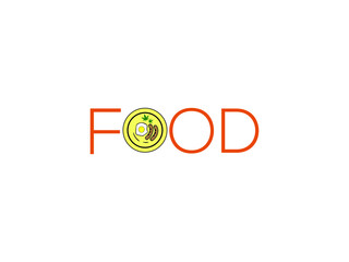 Food logo O letter plate cannabis