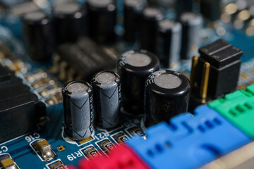 electronic circuit board closeup background