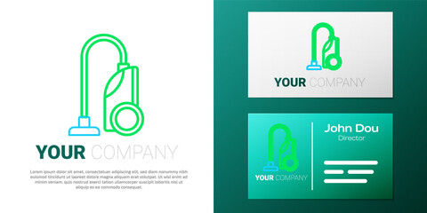 Line Vacuum cleaner icon isolated on white background. Colorful outline concept. Vector