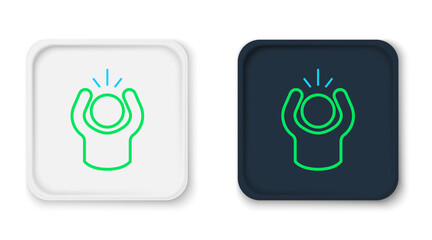 Line Anger icon isolated on white background. Anger, rage, screaming concept. Colorful outline concept. Vector