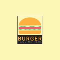 vintage hipster logo line burger sandwich logo illustration suitable for restaurant or food business