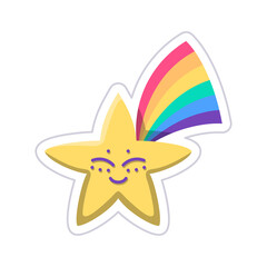 Isolated happy star emoji lgbt icon Vector
