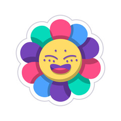 Isolated happy star emoji lgbt icon Vector