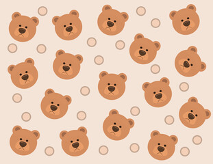 seamless pattern with teddy bears
