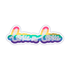 Isolated message with lgbt rainbow colors Vector