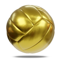 3d realistic Metalic Gold VolleyBall 3d rendering isolated