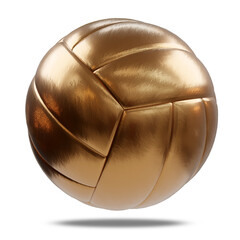 3d realistic Metalic Bronze VolleyBall 3d rendering isolated