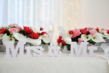 wedding inscription mrs and mr