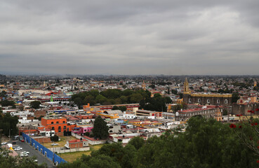 City of Cholula from the hill of the sanctuary of Nuestra Senora de los Remedios