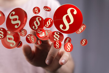 Law and justice concept modern 3d