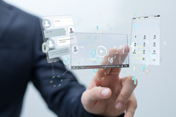 develop interface web application in hand