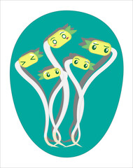 Bean Sprout Vegetable Mixed Expression