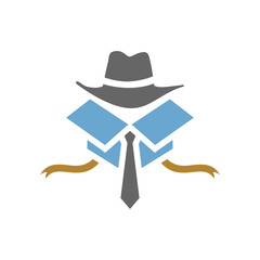 Cowboy hat, gift box, logo design 