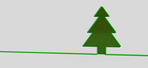 Obraz premium merry christmas card modern 3d minimal tree