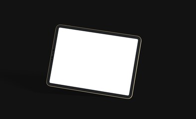  tablet pc, isolated on 3d background