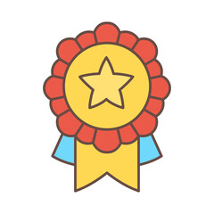 Isolated medal icon First place Vector illustration