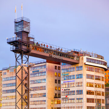Observation platform  and Gondolen restaurant in Stockholm