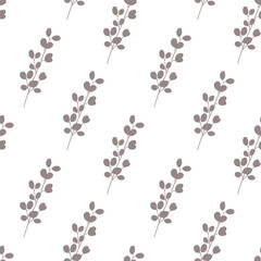 Eucalyptus seamless pattern. Good for banner, poster, flyer, greeting card, web design, print design. Vector illustration.