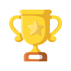 Isolated winner trophy icon First place Vector illustration