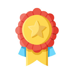 Isolated medal icon First place Vector illustration