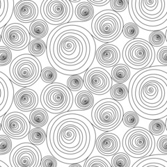 Fototapeta na wymiar Background pattern seamless spirals circle abstract wave background stripe black and white line. Geometric line vector. Luxury create background design. Japanese Doodle art.