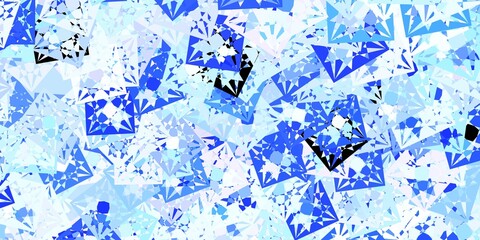 Light Pink, Blue vector texture with random triangles.