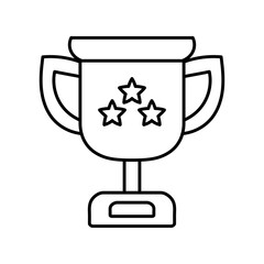 Isolated winner trophy icon First place Vector illustration