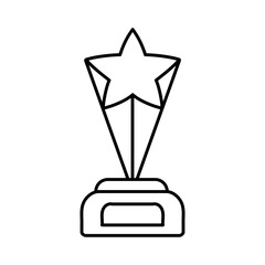 Isolated winner trophy icon First place Vector illustration