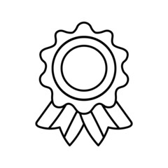 Isolated medal icon First place Vector illustration