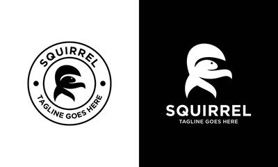 Abstract Squirrel Logo Design Vector Template. Modern Design. Vector Illustration