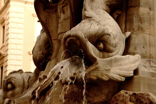 Fountain animal statue