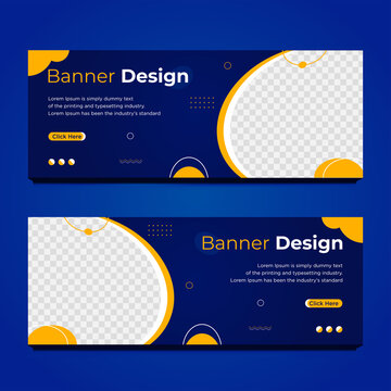 Abstract Web banner template design. Social media banner design. Header templates. Vector illustrator.