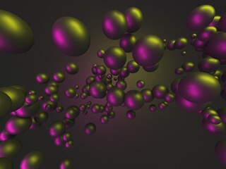 Colorful shiny spheres design background