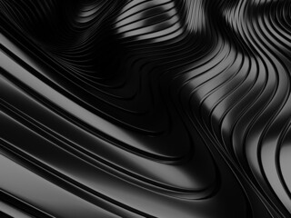 Metallic abstract wavy liquid background