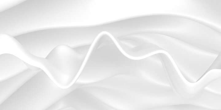 White abstract liquid wavy background © VERSUSstudio
