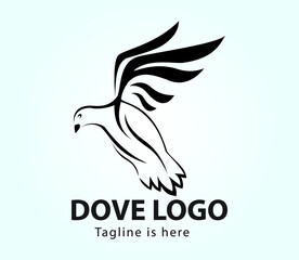 dove, logo vector template image, trendy, simple, attractive