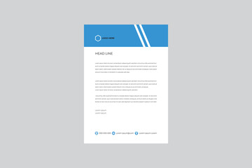 Business Style A4 Letterhead Template Vector Design