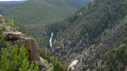 Overlook with a river near Vail, CO