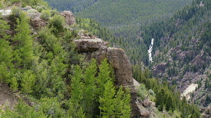 Overlook with a river near Vail, CO