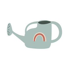Isolated vector illustration of a watering can for decoration