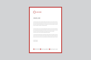 Professional corporate business letterhead vector template