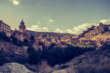 Fototapeta na wymiar Albarracin. España. Paisaje Pueblo Medieval