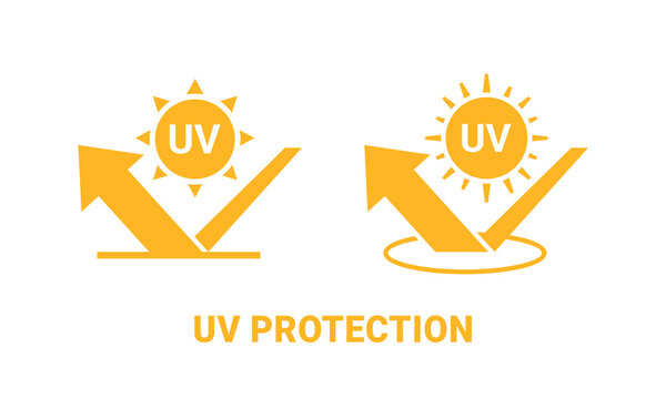 UV protection.UV radiation icon. Isolated on white background. Illustration vector