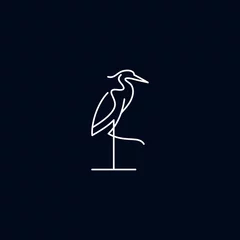 Foto op Plexiglas heron logo © malayeka